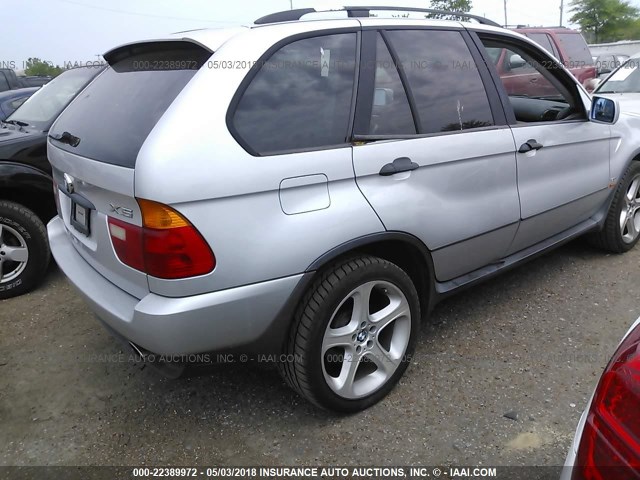 WBAFA53581LP23801 - 2001 BMW X5 3.0I SILVER photo 4
