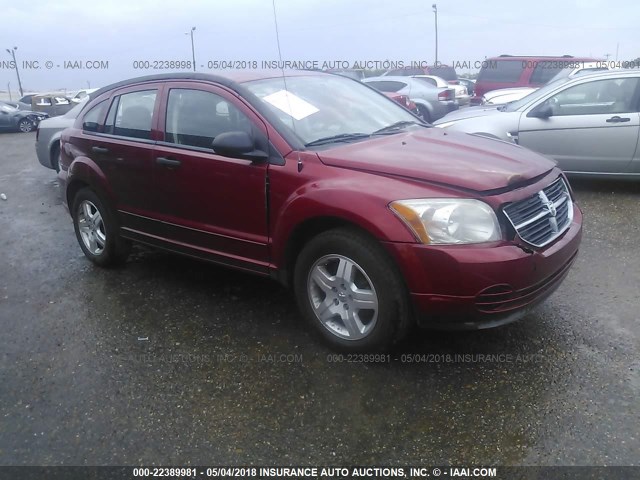 1B3HB48B57D239056 - 2007 DODGE CALIBER SXT RED photo 1