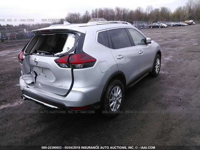 KNMAT2MV7JP501487 - 2018 NISSAN ROGUE S/SV SILVER photo 4