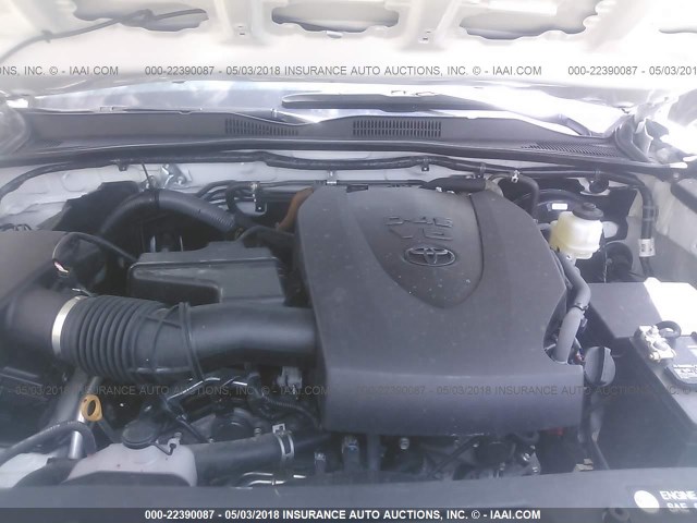3TMCZ5AN4HM074413 - 2017 TOYOTA TACOMA DBL CAB/SR/TRDSPT/OR/PRO თეთრი ფოტო 10