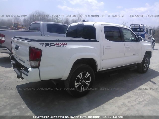 3TMCZ5AN4HM074413 - 2017 TOYOTA TACOMA DBL CAB/SR/TRDSPT/OR/PRO თეთრი ფოტო 4