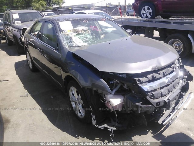 3FAHP0HA1CR306906 - 2012 FORD FUSION SE GRAY photo 1