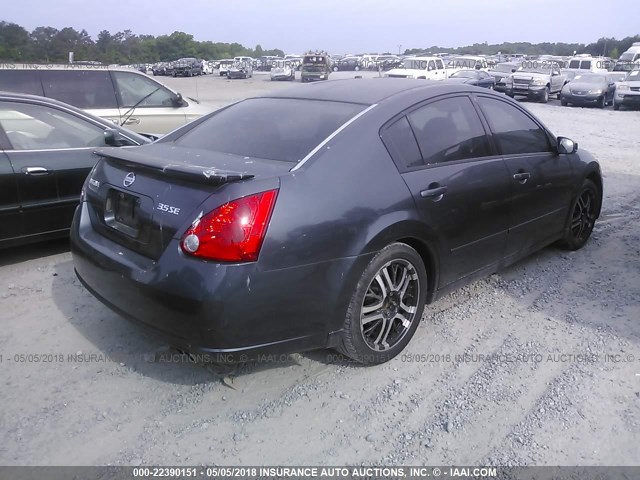 1N4BA41E38C809094 - 2008 NISSAN MAXIMA SE/SL GRAY photo 4