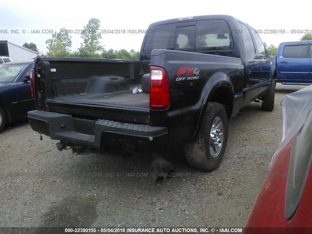 1FTSW21R88EA37540 - 2008 FORD F250 SUPER DUTY BLACK photo 4