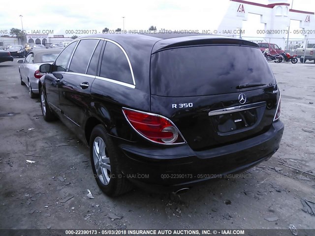 4JGCB65E77A058900 - 2007 MERCEDES-BENZ R 350 BLACK photo 3