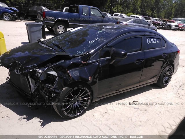 2HGFB6E57CH703575 - 2012 HONDA CIVIC SI BLACK photo 2