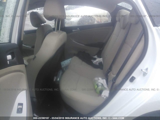 KMHCT4AE4HU381308 - 2017 HYUNDAI ACCENT SE WHITE photo 8