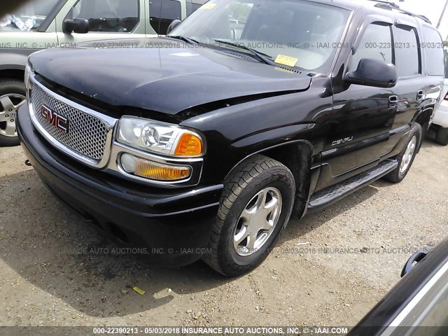 1GKEK63U74J284605 - 2004 GMC YUKON DENALI BLACK photo 2