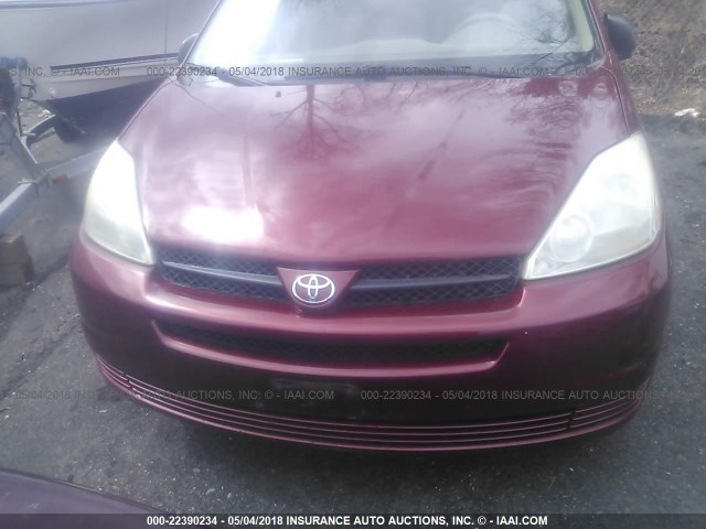 5TDBA23C05S052420 - 2005 TOYOTA SIENNA LE MAROON photo 6