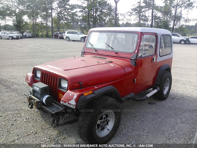 2BCCZ8116JB540785 - 1988 JEEP WRANGLER RED photo 2