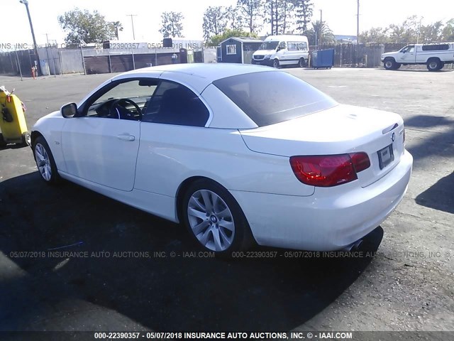 WBADW7C56CE728605 - 2012 BMW 328 I SULEV WHITE photo 3