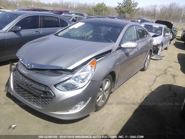 KMHEC4A4XCA036312 - 2012 HYUNDAI SONATA HYBRID SILVER photo 2