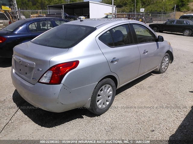 3N1CN7AP3CL878504 - 2012 NISSAN VERSA S/SV/SL SILVER photo 4