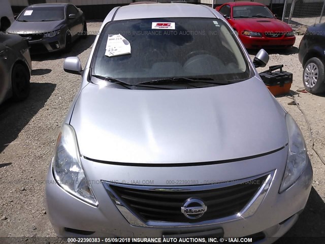 3N1CN7AP3CL878504 - 2012 NISSAN VERSA S/SV/SL SILVER photo 6