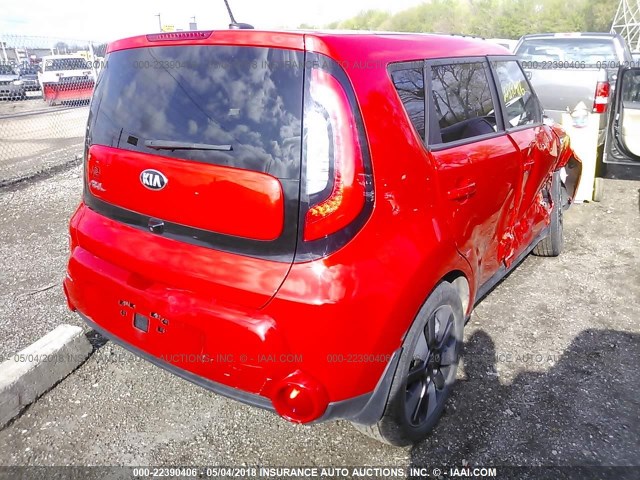 KNDJX3A58E7745671 - 2014 KIA SOUL ! RED photo 4