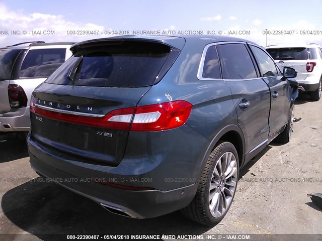 2LMTJ8LP3GBL46294 - 2016 LINCOLN MKX RESERVE BLUE photo 4