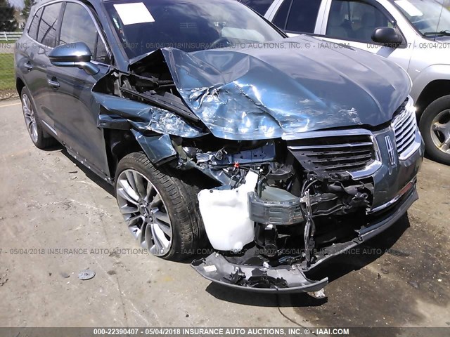 2LMTJ8LP3GBL46294 - 2016 LINCOLN MKX RESERVE ლურჯი ფოტო 6