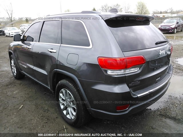 1C4RJEBG9FC713787 - 2015 JEEP GRAND CHEROKEE LIMITED GRAY photo 3