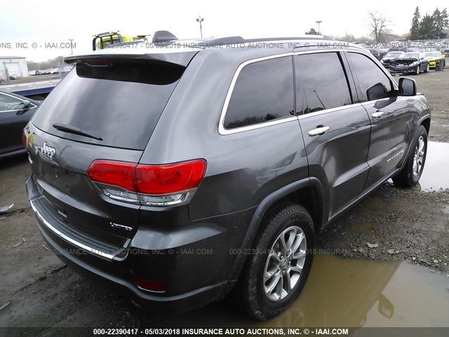 1C4RJEBG9FC713787 - 2015 JEEP GRAND CHEROKEE LIMITED GRAY photo 4