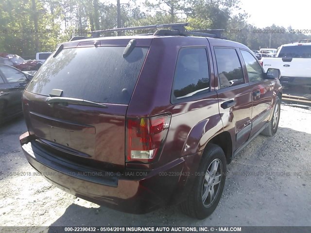 1J4GS48K96C368670 - 2006 JEEP GRAND CHEROKEE LAREDO/COLUMBIA/FREEDOM RED photo 4