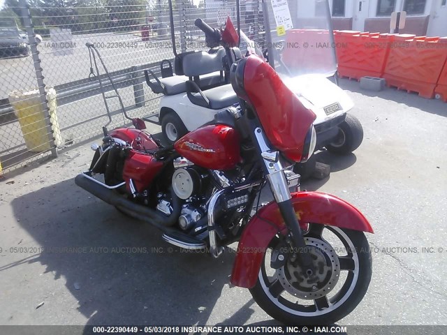 1HD1KB411AB601791 - 2010 HARLEY-DAVIDSON FLHX RED photo 1