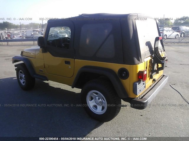 1J4FA29123P314625 - 2003 JEEP WRANGLER / TJ SE GOLD photo 3