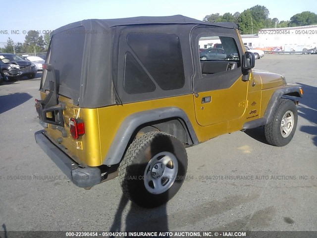 1J4FA29123P314625 - 2003 JEEP WRANGLER / TJ SE GOLD photo 4