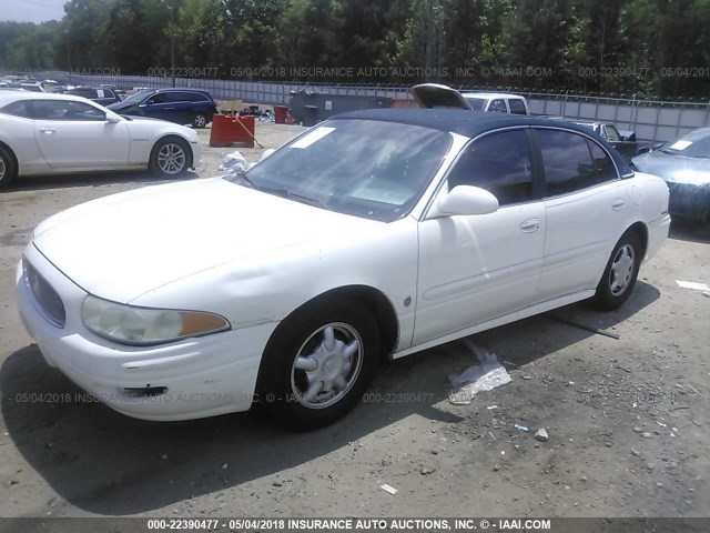 1G4HP54K914237146 - 2001 BUICK LESABRE CUSTOM WHITE photo 2