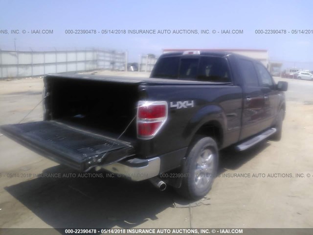 1FTFW1E83AFC70349 - 2010 FORD F150 SUPERCREW BLACK photo 4