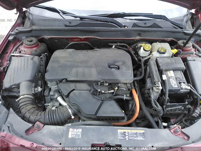 1G11D5RR1DF105214 - 2013 CHEVROLET MALIBU 1LT 勃艮第红 照片 10