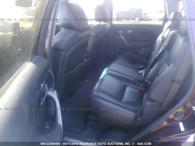 2HNYD28478H554194 - 2008 ACURA MDX TECHNOLOGY MAROON photo 8