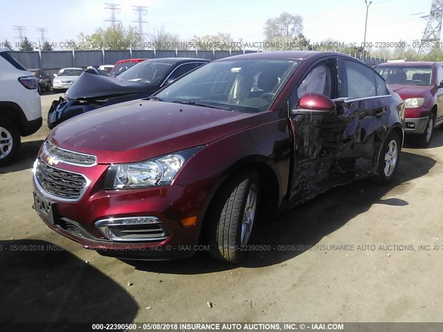 1G1PE5SB5G7216271 - 2016 CHEVROLET CRUZE LIMITED LT RED photo 2