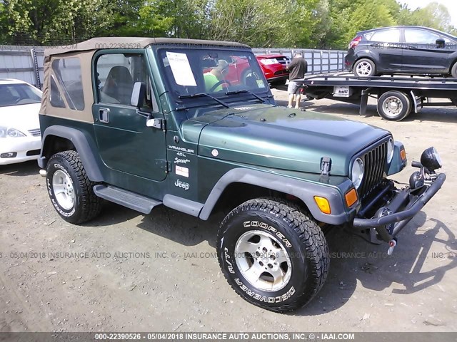 1J4FA49S1YP719628 - 2000 JEEP WRANGLER / TJ SPORT GREEN photo 1