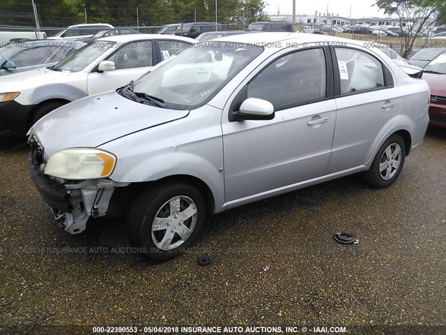 KL1TD56E99B657194 - 2009 CHEVROLET AVEO LS/LT SILVER photo 2