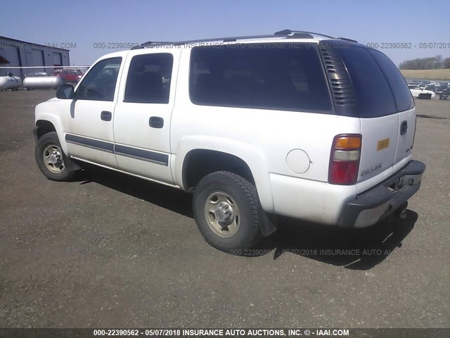 3GNGK26U83G315408 - 2003 CHEVROLET SUBURBAN K2500 WHITE photo 3