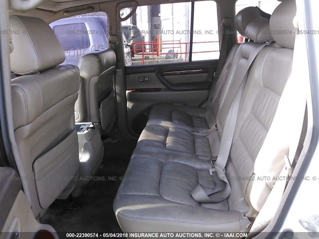 JT6HT00W0Y0112749 - 2000 LEXUS LX 470 WHITE photo 8