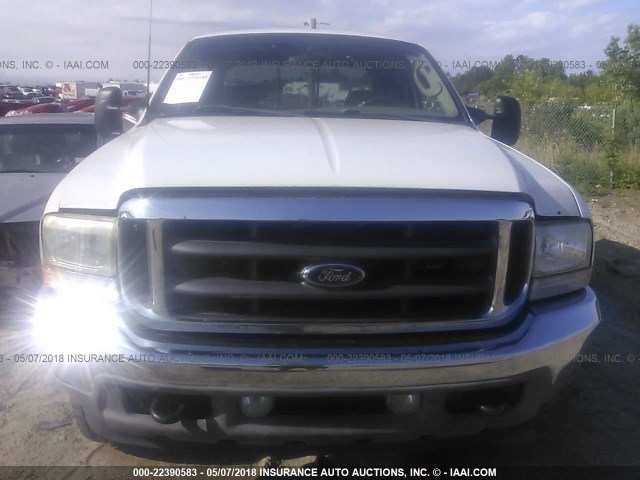 1FTNW21L13EB28540 - 2003 FORD F250 SUPER DUTY WHITE photo 6