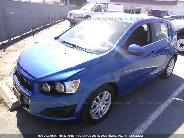 1G1JC6SB3G4135725 - 2016 CHEVROLET SONIC LT BLUE photo 2