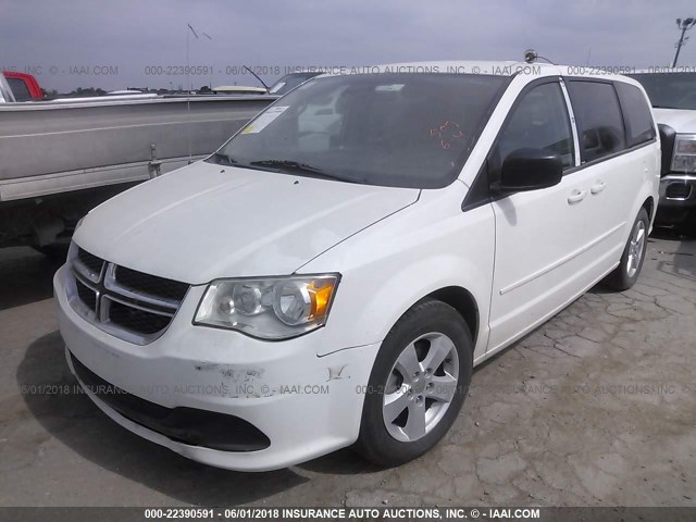 2C4RDGBG9DR676750 - 2013 DODGE GRAND CARAVAN SE WHITE photo 2