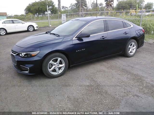 1G1ZB5ST6GF238215 - 2016 CHEVROLET MALIBU LS 蓝色 照片 2