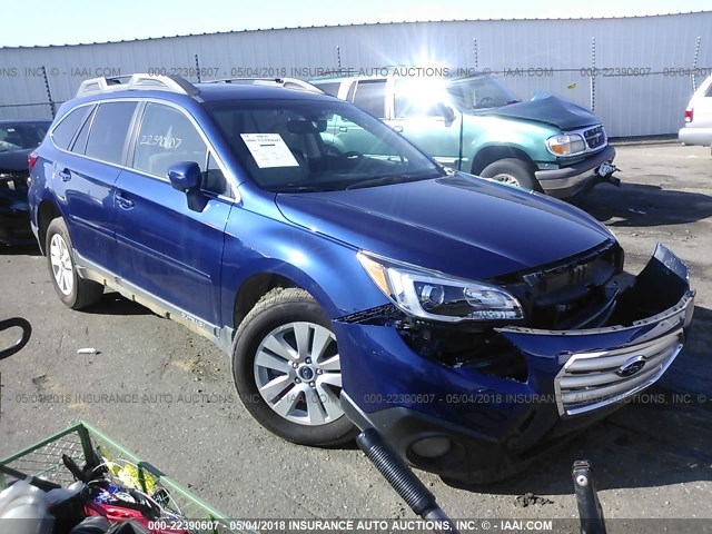 4S4BSAHC4H3243050 - 2017 SUBARU OUTBACK 2.5I PREMIUM BLUE photo 1