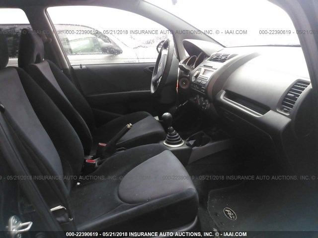 JHMGD37667S040286 - 2007 HONDA FIT S BLACK photo 5