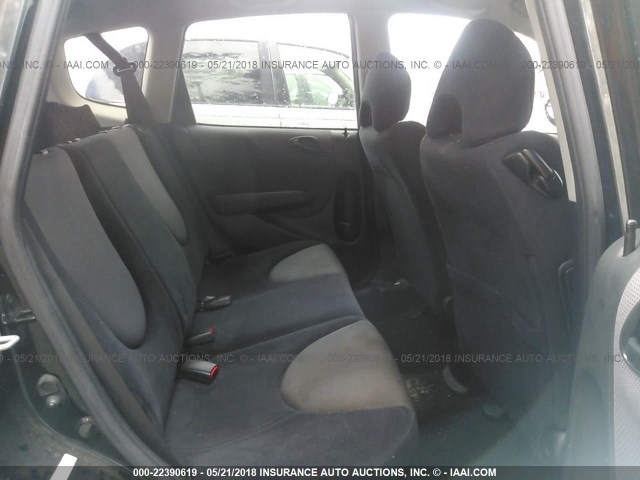 JHMGD37667S040286 - 2007 HONDA FIT S BLACK photo 8