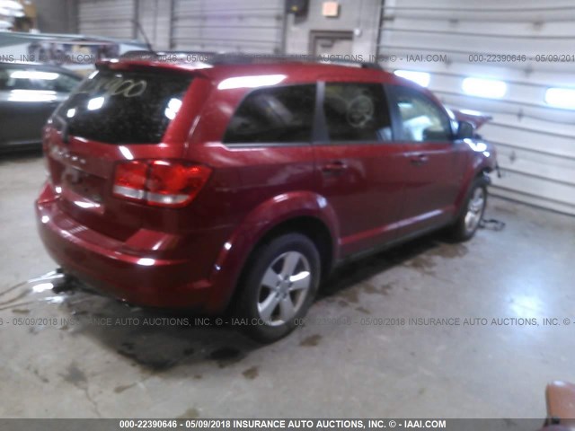 3D4PH1FG2BT506102 - 2011 DODGE JOURNEY MAINSTREET MAROON photo 4