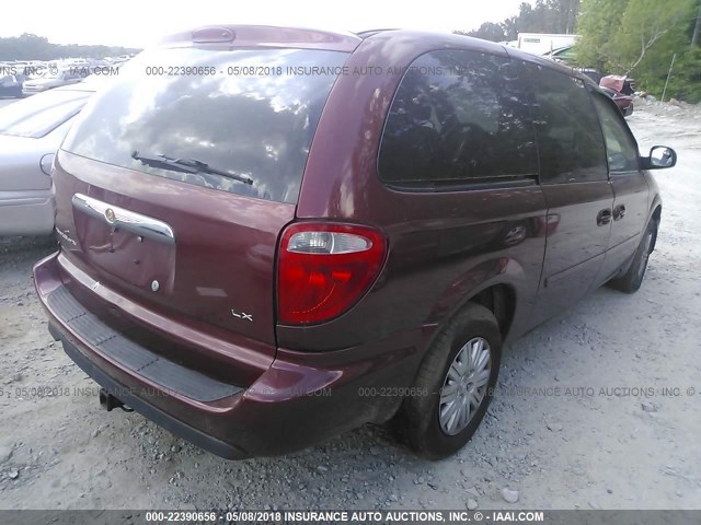 2A4GP44R97R320261 - 2007 CHRYSLER TOWN & COUNTRY LX RED photo 4