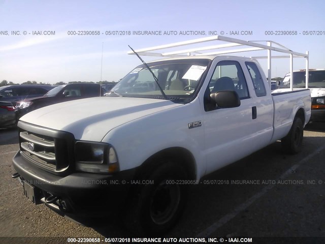 1FTNX20L64EB64420 - 2004 FORD F250 SUPER DUTY WHITE photo 2