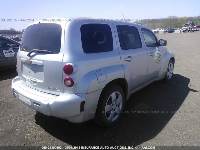 3GNCA13B49S621008 - 2009 CHEVROLET HHR LS SILVER photo 4