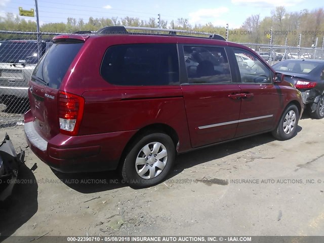 KNDMC233176041612 - 2007 HYUNDAI ENTOURAGE GLS/SE/LIMITED RED photo 4