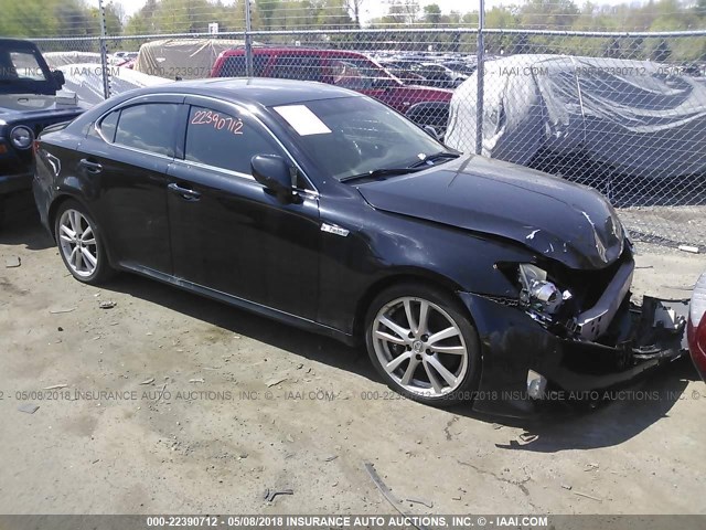 JTHBE262775013578 - 2007 LEXUS IS 350 BLACK photo 1