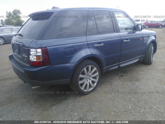 SALSH23436A968858 - 2006 LAND ROVER RANGE ROVER SPORT SUPERCHARGED BLUE photo 4